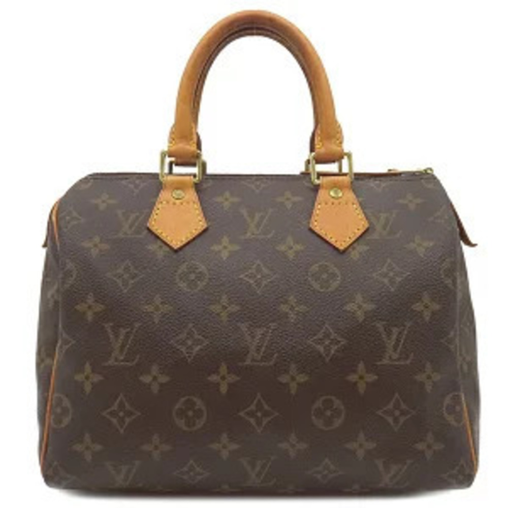 Louis Vuitton Speedy Handbag Monogram Canvas Brown Boston Bag
